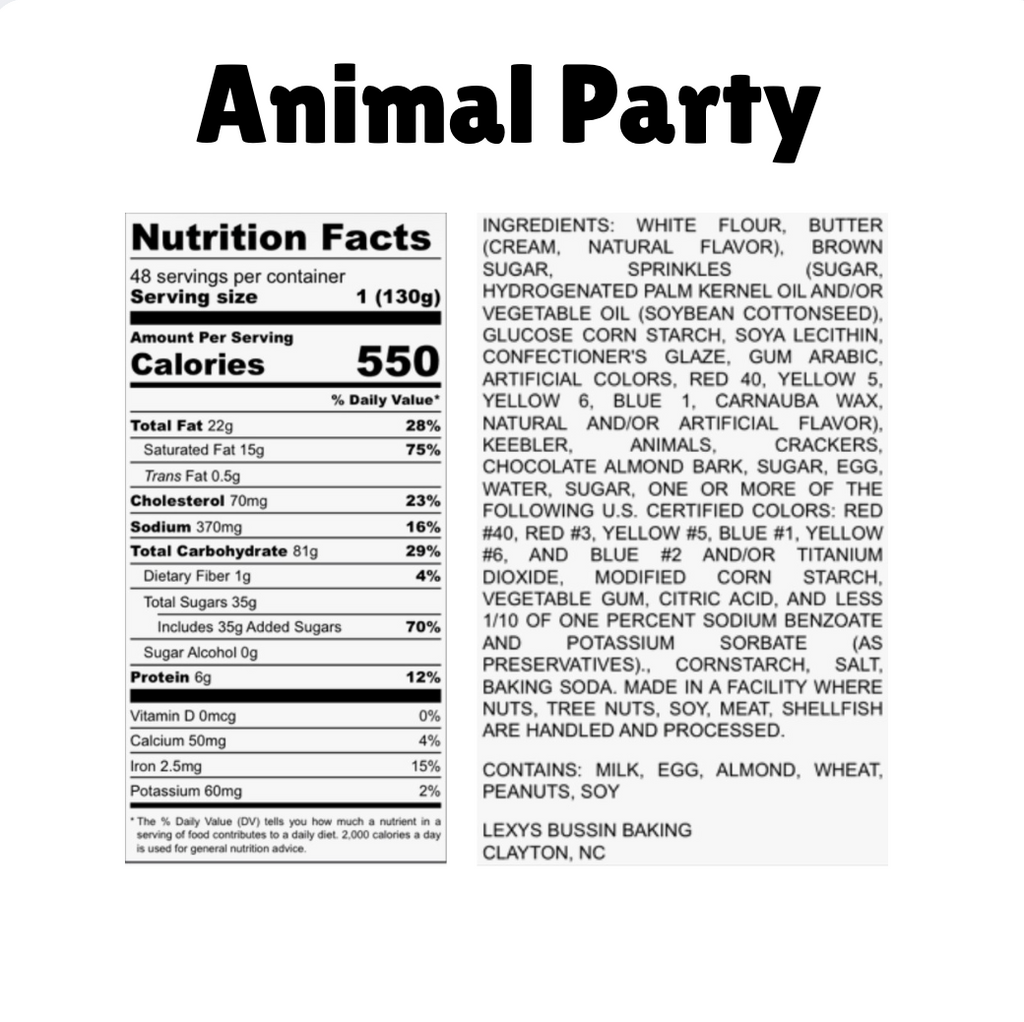 Animal Party Cookie